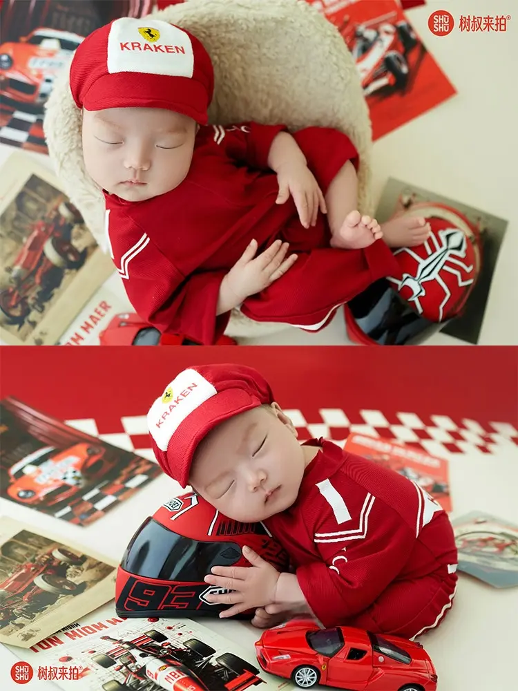 Red Racing Theme Set - Newborn Photography Props - Image 5